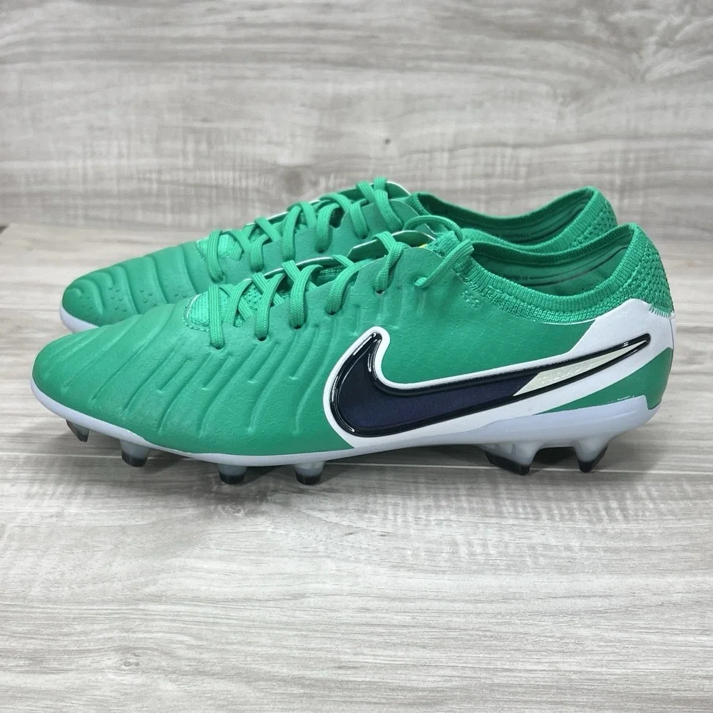 Nike Tiempo Legend 10 Elite LV8 FG Green Soccer Cleats HJ7272-300 Men's Size 8
